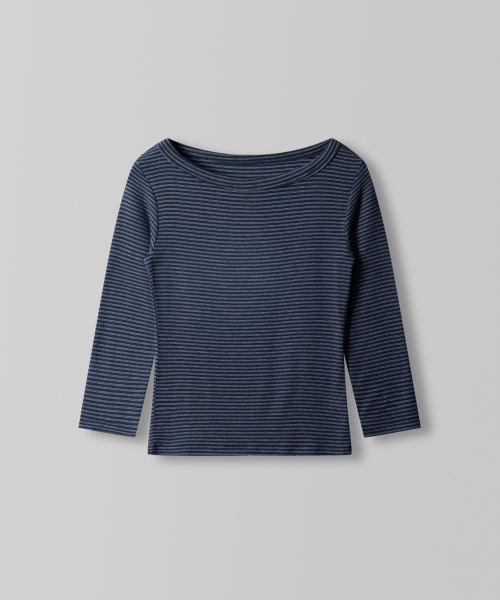 Dew Boat Stripe Tee_Navy