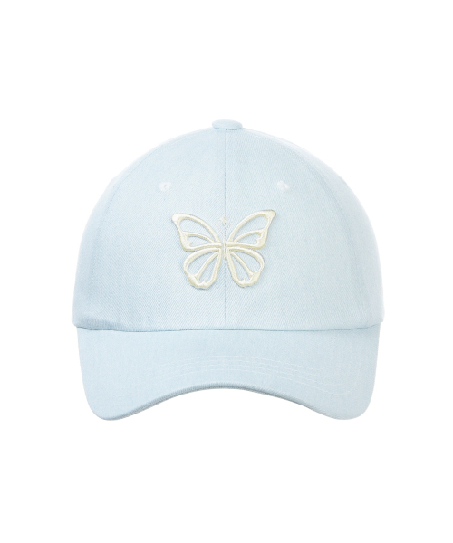 VINTAGE BUTTERFLY BLINK BALL CAP_DENIM SKY BLUE