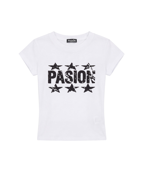 Dirty Star Sleeve Tee_White