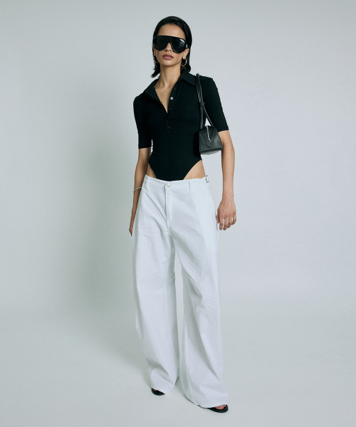 Adjust Tab Tuck Pants (3COLOR)