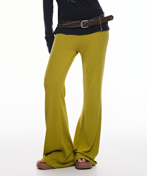 Slim Crystal Glam Pants_Olive
