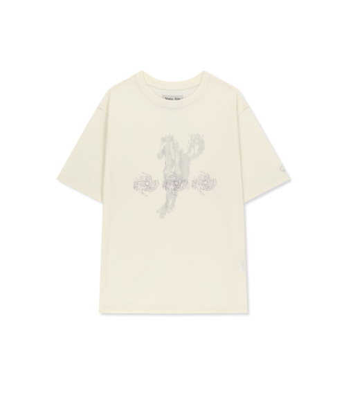 MATIN PACE SPRINT GRAFFITI TOP IN IVORY