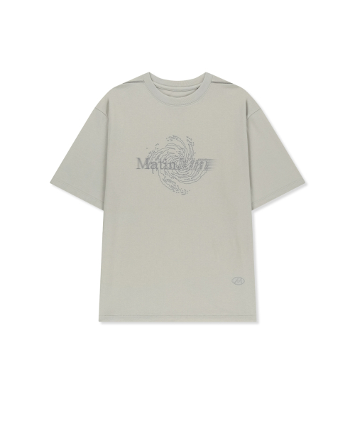 MATIN PACE VORTEX GRAFFITI TOP IN LIGHT GREY