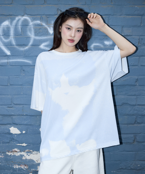 ALL-OVER PRINT OVER FIT T-SHIRT [BLUE]