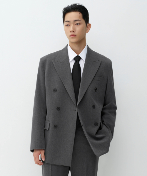 오버사이즈 더블 브레스티드 블레이저