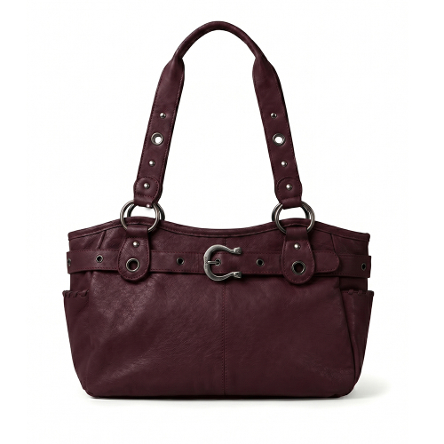 Velor Bag - Burgundy