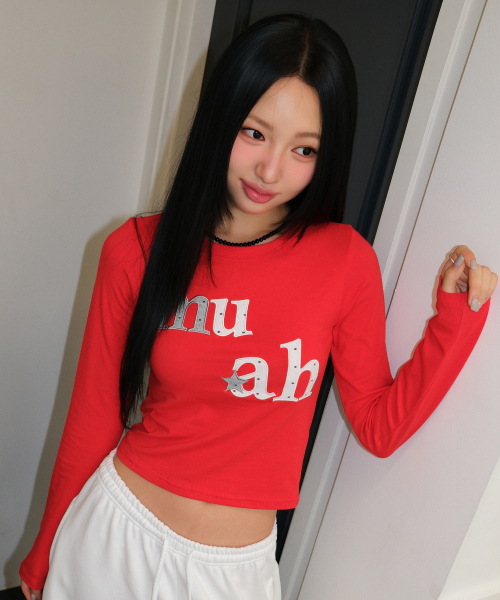 DOT STAR PATCH LONG SLEEVE [RED]
