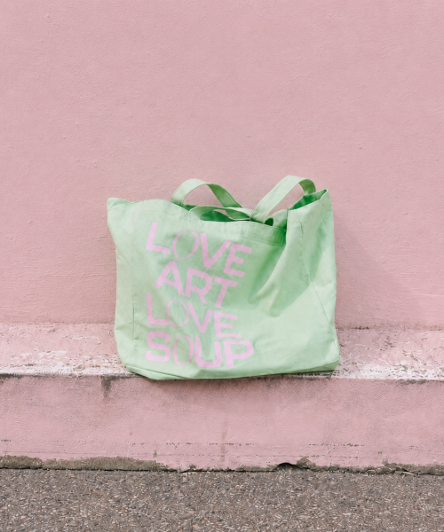 Blanksoup X VisualCollect Love Tote Bag Lightgreen