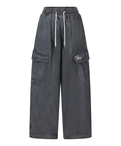 ELVIN CARGO COTTON BANDING PANTS (3COLOR)