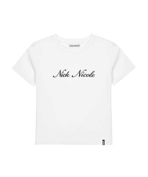 NICOLE LOGO GRAPHIC HALF TOP_WHITE
