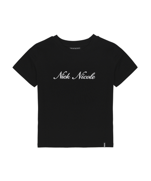 NICOLE LOGO GRAPHIC HALF TOP_BLACK
