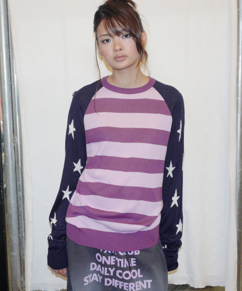 STAR STRIPE KNIT NAVY