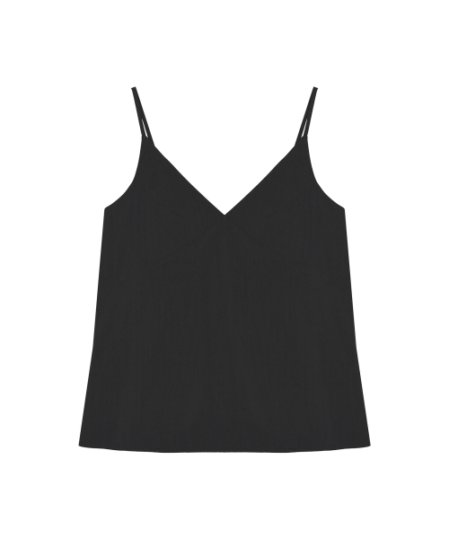 V-NECK SLEEVELESS TOP_CHACOAL