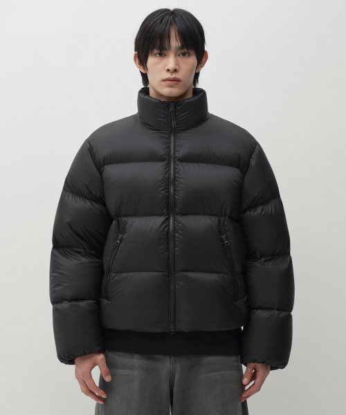 시어 립스탑 다운 숏 패딩 재킷