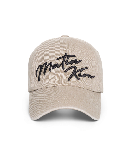 LOGO SCRIPT BALL CAP IN BEIGE