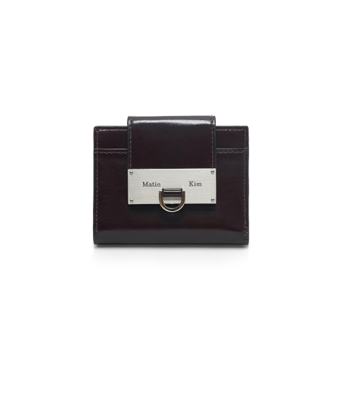 MATIN ARCH RING FLAP WALLET IN DARK BROWN