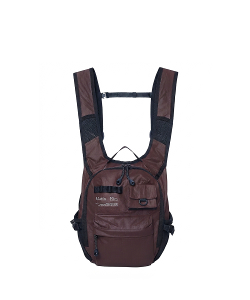MULTI-POCKET LITE MINI BACKPACK IN DARK BROWN