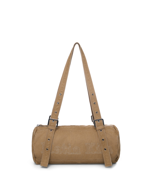 VINTAGE WASHED COTTON DUFFEL BAG IN BEIGE