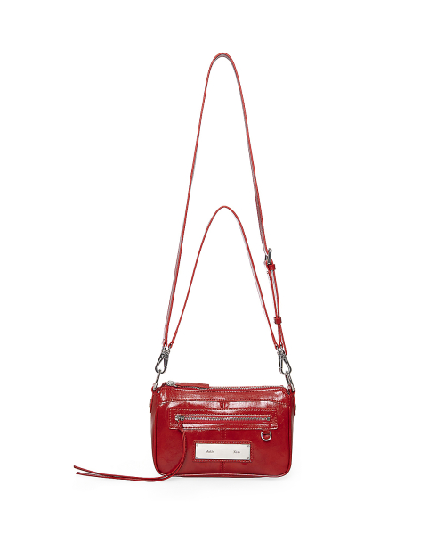 BIKER TWO-WAY MINI BAG IN RED