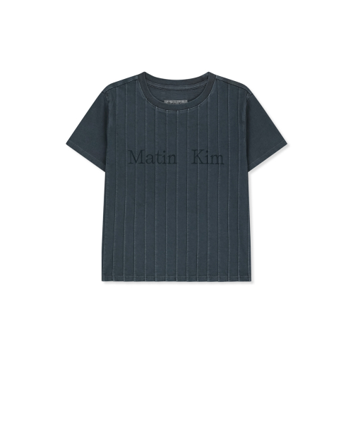 WASHED LOGO FULL PINTUCK TOP IN SMOKE BLUE