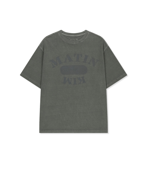 VINTAGE WAHSHED OVERFIT TOP IN CHARCOAL