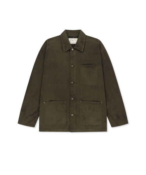 VINTAGE WAXED WORK JACKET IN KHAKI