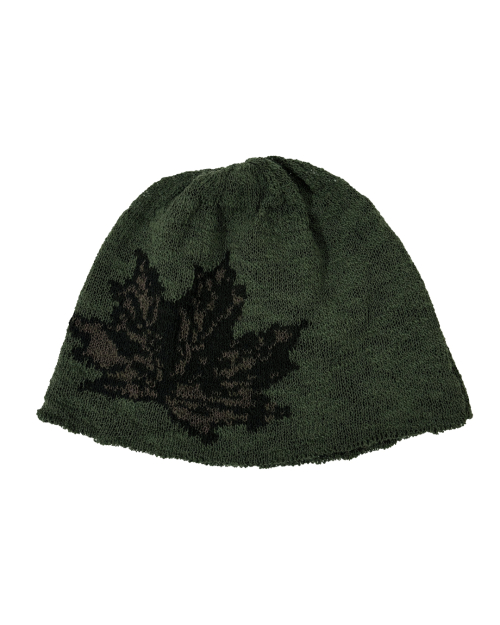 Jacquard Maple Beanie (Khaki)