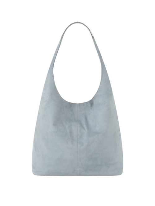 G LEATHER SHOULDER BAG (ASH BLUE)