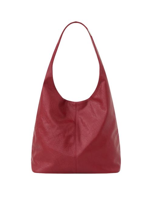 G LEATHER SHOULDER BAG (RED)