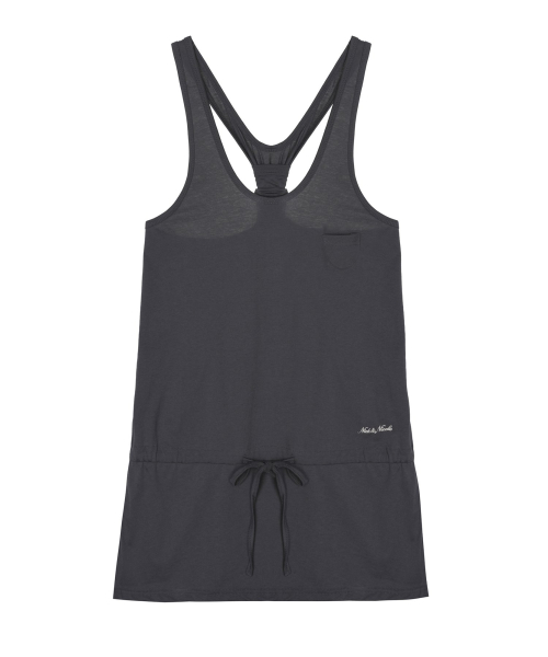 BACK STRAP DRESS_CHARCOAL