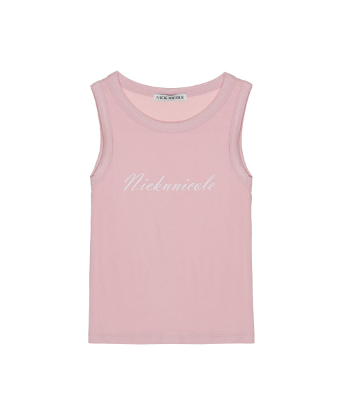 LETTERING SLEEVELESS TOP_PINK