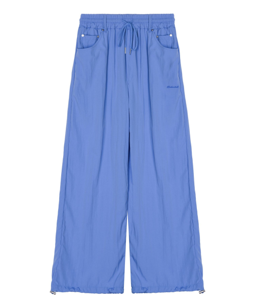 NYLON STRING WIDE PANTS_BLUE