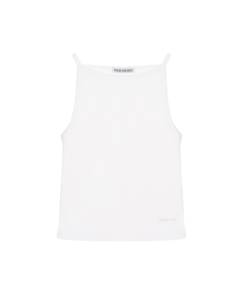 BOAT NECK SLEEVELESS TOP_IVORY