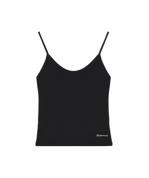 RIB CAMISOLE TOP_BLACK
