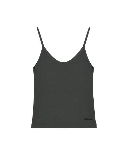 RIB CAMISOLE TOP_CHARCOAL