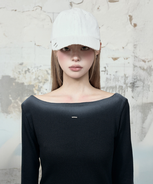 Cross Embroidery Ball Cap (White)