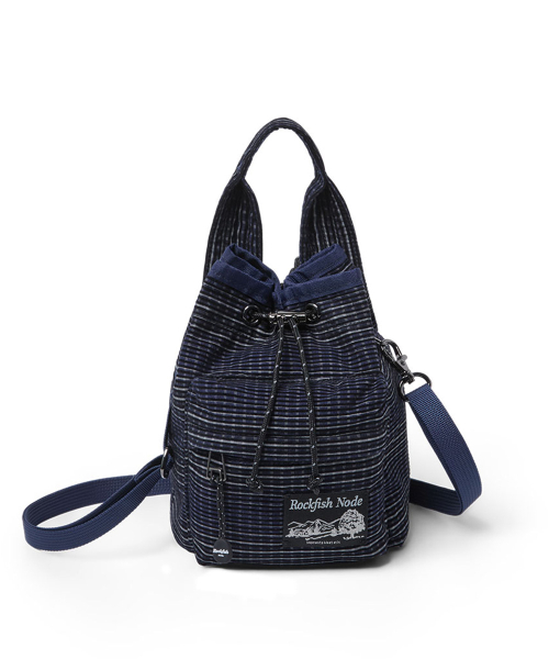 CHECK DRAWSTRING MINI BAG - 2 colors