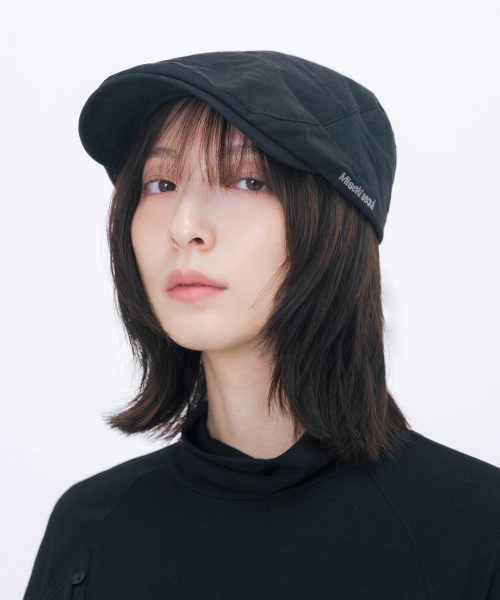 Logo panel hunting cap BLACK