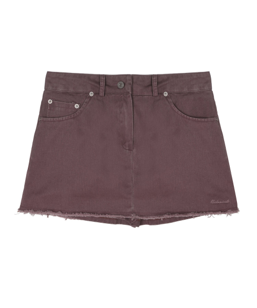 MINI DENIM SKORT_WINE