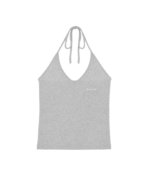 STRING HALTER NECK_GRAY