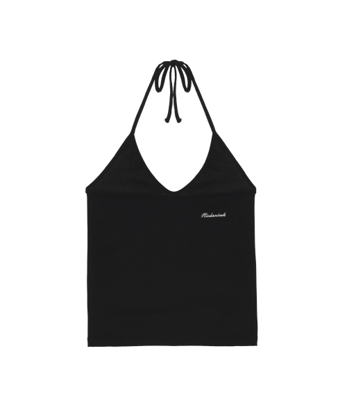 STRING HALTER NECK_BLACK