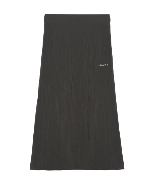 LIGHTWEIGHT LONG SKIRT_CHARCOAL