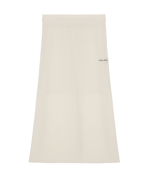 LIGHTWEIGHT LONG SKIRT_BEIGE