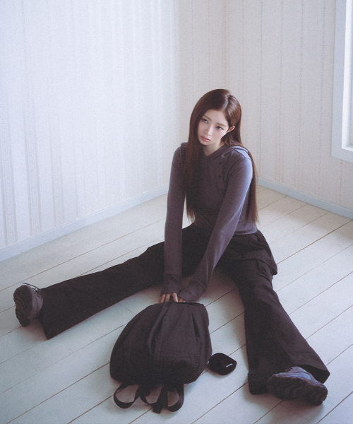 Draped backpack and wallet BLACK