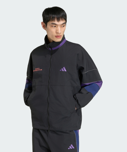 브랜드 러브 루즈 핏 메쉬 라인드 우븐 재킷 KV5888