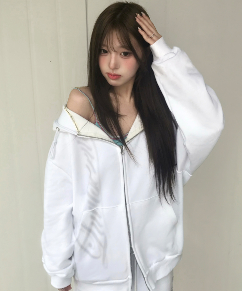 RL CROSS COLORSTONE HOOD ZIP UP(WHITE)