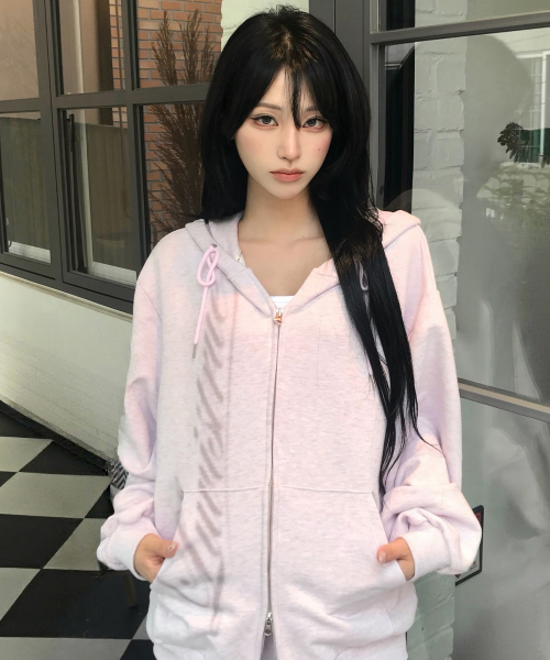 RL CROSS COLORSTONE HOOD ZIP UP(PINK)