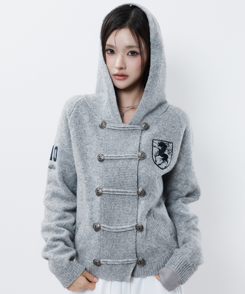 RL HORSE 910 KNIT ZIP UP(GRAY)