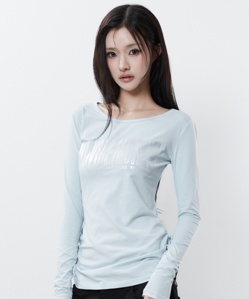 RL LUVMEMORE SHIRRING TEE(MINT)
