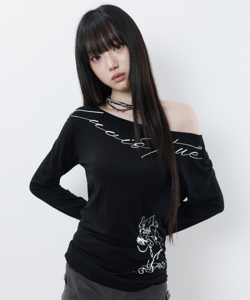 RL WING LONG SLEEVE(BLACK)